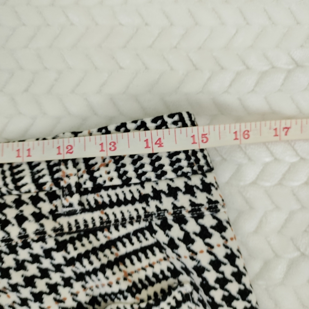 J.Mclaughlin Houndstooth Black Brown Size 10 Knit Stretch Women's Legging Pants - Picture 11 of 13